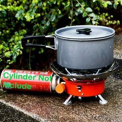 Windproof Camping Stove/موقد التخييمThere are four foldable brackets that fit various pots and pans perfectly and stably, which can be folded for easy carrying. Camping must have:- Portable and lightweight, with a bag for easy storage. It's perfect for boiling water, suitable for outdoor camping, hiking, and backpacking trips.