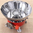 Windproof Camping Stove/موقد التخييمThere are four foldable brackets that fit various pots and pans perfectly and stably, which can be folded for easy carrying. Camping must have:- Portable and lightweight, with a bag for easy storage. It's perfect for boiling water, suitable for outdoor camping, hiking, and backpacking trips.