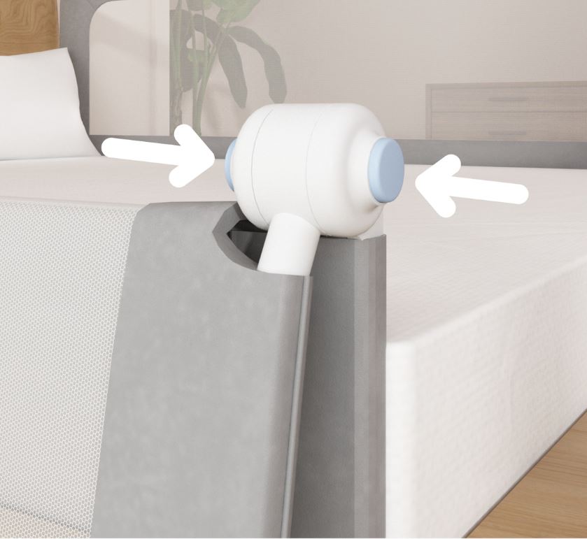 Adjustable Easy Fold Bed Rail Guard For Baby/ حاجز سرير للطفل