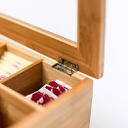 Bamboo tea box 6 compartments/ علبة شاي