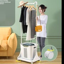 CLOTHES HANGER WITH BASKET / علاقة الملابس مع سلة