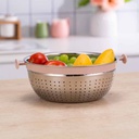 STAINLESS STEEL MESH STRAINER / سلة غسيل الخضار والفواكه ستاينلس ستيل
