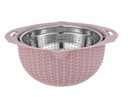 STAINLESS STEEL MESH STRAINER / سلة غسيل الخضار والفواكه ستاينلس ستيل