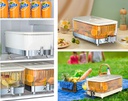 Cold water, Juice Drinkware Barrel with Spout and Lid/علبة المياة