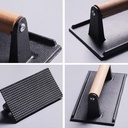 Cast Iron Non Stick Meat Grill Press/ مكواة شواء من الحديد الزهر غير لاصقة