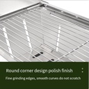 Dual-purpose folding grill Stainless steel/شواية قابلة للطي مزدوجة الغرض من الاستانلس ستيل