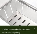 Dual-purpose folding grill Stainless steel/شواية قابلة للطي مزدوجة الغرض من الاستانلس ستيل