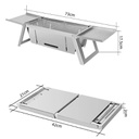 Dual-purpose folding grill Stainless steel/شواية قابلة للطي مزدوجة الغرض من الاستانلس ستيل