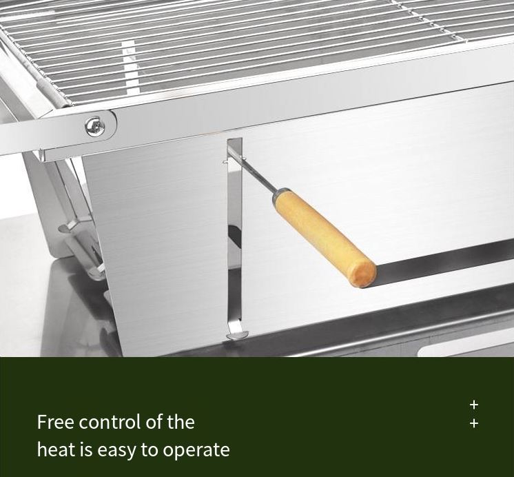 Mini Folding Barbecue Outdoor Grill Rack Stainless Steel/رف شواء خارجي صغير قابل للطي من الفولاذ المقاوم للصدأ