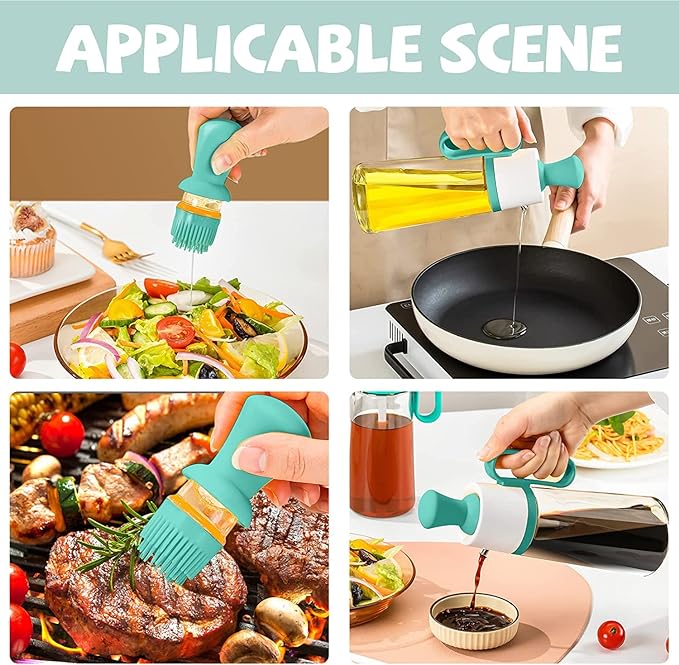 Oil Bottle Dispenser with Brush/موزع زجاجة الزيت مع فرشاة