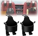 Car headrest seat hook with cup holder