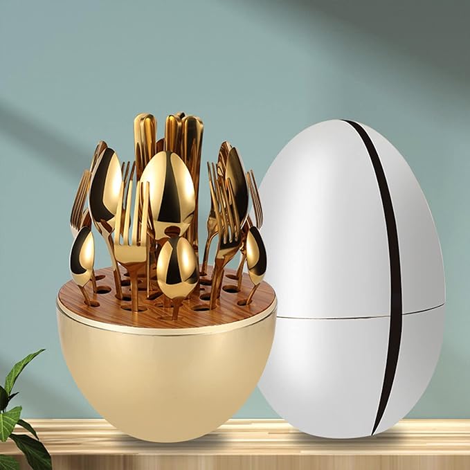 Egg-Shaped Tableware Cutlery Box