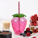 STRAWBERRY STRAW WATER BOTTLE