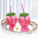 STRAWBERRY STRAW WATER BOTTLE