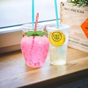 STRAWBERRY STRAW WATER BOTTLE