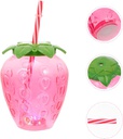 STRAWBERRY STRAW WATER BOTTLE