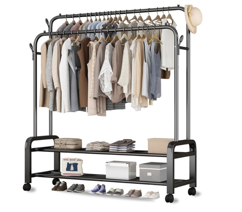 BNO3106-8 Clothes Hanger Stand with wheels / استاند الملابس بعجلات