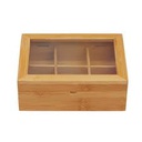 Bamboo tea box 6 compartments/ علبة شاي