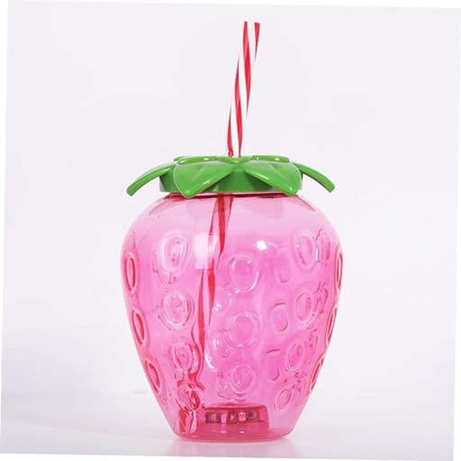 STRAWBERRY STRAW WATER BOTTLE/ كوب الفراولة